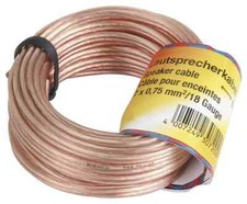 Speaker cable, 2 x 0.75 mm², 20 meters, transparent 205266 by Hama picture
