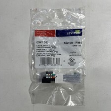 (13) Leviton 5G108-RW5 Gigamax Cat 5E Connector T568 A/B Wiring White Lot picture