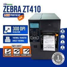 NEW PRINTHEAD Zebra ZT410 Thermal Label Printer 300 dpi Peel Rewind 1YR WARRANTY picture