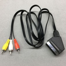 SCART to 3 RCA (Triple Phono) Audio Video Cable Old DVD player to TV 1.8m/6ft picture