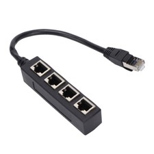 RJ45 Splitter Adapter LAN Ethernet Cable 1 to 4 Way Female Port Connector Plug picture