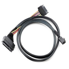 SFF-8639 68P Straight + PWR to SFF-8643 36P Mini SAS U.2 Cable For 2.5 NVMe SSD picture