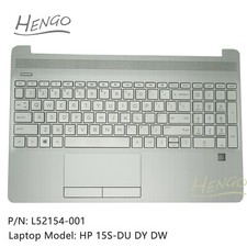 New L52154-001 HP 15S-DU DY DW Palmrest Upper Case w/ Keyboard Touchpad Silver picture
