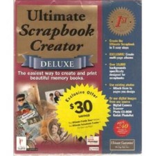 Ultimate Scrapbook Creator Deluxe PC CD create custom digital picture albums + picture