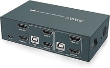 GREATHTEK Dual Monitor HDMI KVM Switch 2 Port (IL/RT6-19633-PWAYHDMIKVM2PORT-... picture