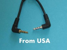3PKX Universal Short  2ft 3.5mm Right Angle Male to Male TRRS Audio Cable US picture