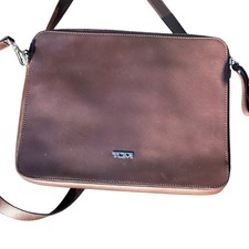 Tumi Crossbody Bag, Brown Tablet Size with Adjustable Strap picture