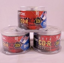 TDK CD-R 32x 700MB 80 Min Blank Recordable Discs Three 50 Packs New and Sealed picture