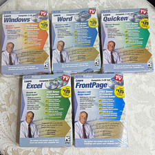 Lot of 5￼Video Professor training Windows Word Excel Quicken FrontPage (English) picture