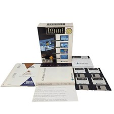GeoWorks Ensemble PC DOS Software 1990 Big Box Vintage 3.5 Floppy Discs 4-Pack picture
