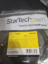 Startech N6Pat6Bks 6Ft Black Cat6 Ethernet Cable Slim Snagless Rj45 Utp picture