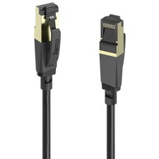 Hama 202003 00 RJ45 Network Cable, Cat 8 S/FTP Patch Cable 5m Black Coating picture