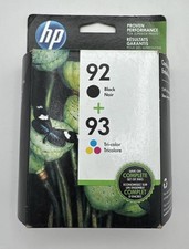 Genuine HP 92 Black + 93 Tri-color new C9513FN NEW SEALED 2/21 picture