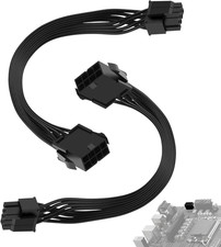 2 Pack CPU 8 Pin ATX Power Extension Cable, EPS 8 PIN Male (4+4) to 8 PIN picture