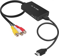 Tengchi RCA to HDMI Converter, Composite Adapter Support 1080P Black  picture