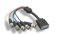 5 BNC-M to SUPER VGA HD15-F Cable 1FT picture