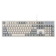 Wired Mechanical Full-Size USB Keyboard with Brown Tactile Switch - Retro picture