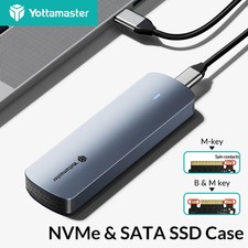 M.2 NGFF NVMe Sata SSD Enclosure Case Adapter for M/B+M Key USB 3.2 Gen 2 10Gbps picture