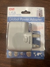 QVS Premium World Travel Power Adapter With USB White PA-C2 BRAND NEW picture