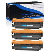 3 PK/ Pack Cyan CC531A 304A Toner For HP LaserJet CP2020 CM2320 CP2025 MFP picture