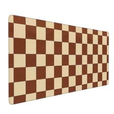 Brown Beige Checkered Mouse Pad Large Desk Mat Keyboard Mousepad 35.4x15.7 picture