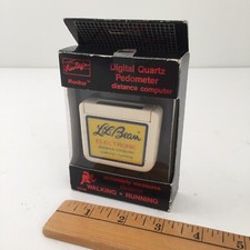 Vintage 1980's LL Bean Digital Quartz Pedometer for Walking Running Original Box picture