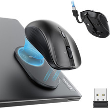 Magmouse Snap-To-Carry Bluetooth Mouse, Rechargeable Wireless Mouse for Laptop w picture
