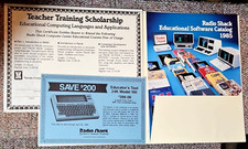 1985 RadioShack 24K Model 100 TRS80 3rd Edition Educational Software Catalogs + picture