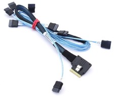 Supermicro CBL-SAST-0827 Slimline SFF-8654 SAS to 8x SATA Data Cable Cord 70cm picture