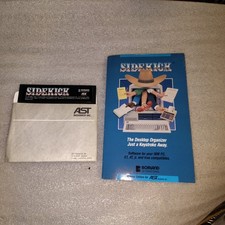 Vintage Borland Sidekick 1.5 Software IBM PC XT AT Jr. Floppy Disk Manual AST picture