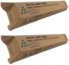2 Genuine Sealed Ricoh Savin Lanier C2551/C9125/LD625C Cyan Toners 841503  picture
