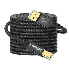 USB 2.0 Printer Cable 20 Feet, USB Type a Male to B Male Scanner Cord High picture