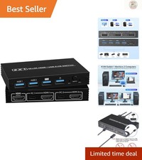 Multi-Device HDMI KVM Switch, Built-in 4 USB Ports - Plug and Play Simplicity picture