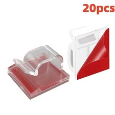 20Pcs  Adhesive Cable Clips Wire Management Cord Organizer Holder Clamp Clear picture