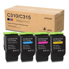 C310 / C315 High Capacity Toner Cartridge Set (4-Pack, BK/C/M/Y) - Compatible picture