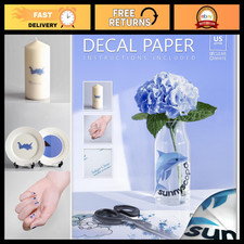 Clear Waterslide Decal Paper for Inkjet Printers - 100 Sheets, 8.5