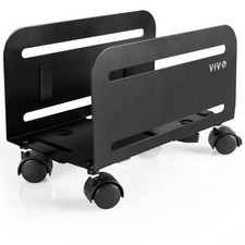 VIVO Computer Mid-Tower Case, CPU Steel Rolling Stand, Adjustable Mobile Cart... picture