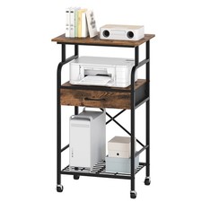 Tall Printer Stand, 3 Tier Printer Cart with Storage, Industrial Printer Tabl... picture
