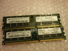 1GB Micron 2X - 512MB  CHIPS  # MT8VDDT6464AG-335DB  DESKTOP RAM MEMORY picture