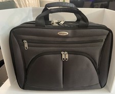 Samsonite Black Laptop Briefcase Travel Business Bag Padded Computer Case picture