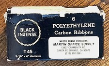 Box of 6 Polyethylene Carbon T45 Typewriter Ribbons Intense Black Color NOS picture
