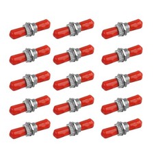 Duogalia 15 Pack Fiber Optical Coupler ST Optic Cable Barrel 1 km, Red picture