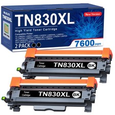 2PK TN830XL Toner Cartridge for Brother TN830 XL DCP-L2647DW HL-L2405W L2460DW picture