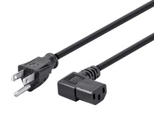 Monoprice 6ft 14AWG Right Angle Power Cord Cable w/ 3 Conductor PC Power Connect picture