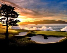 Pebble Beach Golf Course  Mousepad 7 x 9 Vintage Photo mouse pad art picture