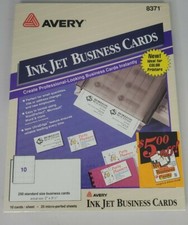 Avery Business Cards for Inkjet Printers Matte White 8371 Brand New - Sealed picture
