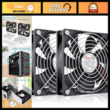 120mm 12V Computer Cooling Fan - 2 Pack, Quiet DC Case Fan, High Airflow, 2Pin picture