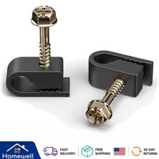 Versatile 100 PCS Coaxial Cable Clamps - 1/4 Inch for Secure Indoor/Outdoor Use picture