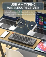 ZIYOULANG K68 60% Wireless Mechanical Keyboard, BT 5.0/2.4GHz with Dual Mode picture