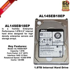 Dell Toshiba AL14SEB18EP 1.8TB 10K SAS 12Gb/s 2.5